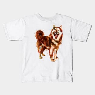 Husky Dog watercolor Kids T-Shirt